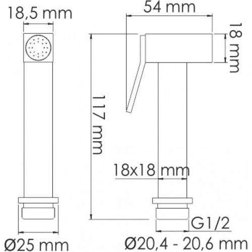 Комплект для биде WasserKraft A2151.280.238.216 золото