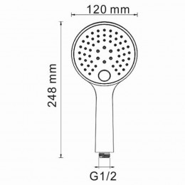 Душевая лейка WasserKRAFT A207, 3-функциональная, ABS-пластик 9062951