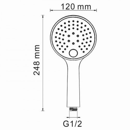 Душевая лейка WasserKRAFT A207, 3-функциональная, ABS-пластик 9062951