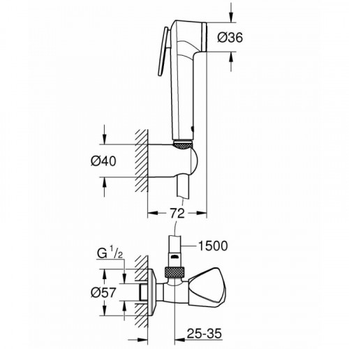 Гигиенический душ Grohe Tempesta-F Trigger Spray 26357000