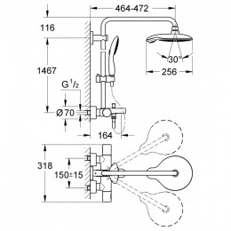 Душевая система Grohe Power&Soul 190 27913000