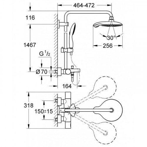 Душевая система Grohe Power&Soul 190 27913000