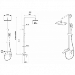 Душевая система со смесителем Bravat Arden F6351385CP-A1-RUS