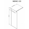 Душевая перегородка DTO MC 120 Chrome прозрачное/хром