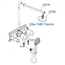 Комплект для ванны WasserKRAFT A16160 Thermo черный