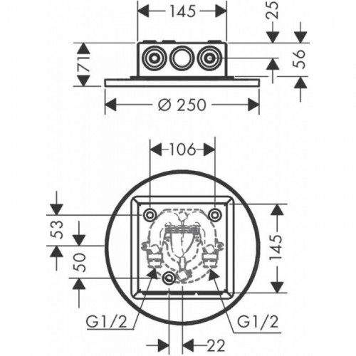 Верхний душ Hansgrohe Axor ShowerSolutions 35298000 хром