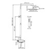 Душевая система WasserKRAFT A114.255.218.CB Thermo черный