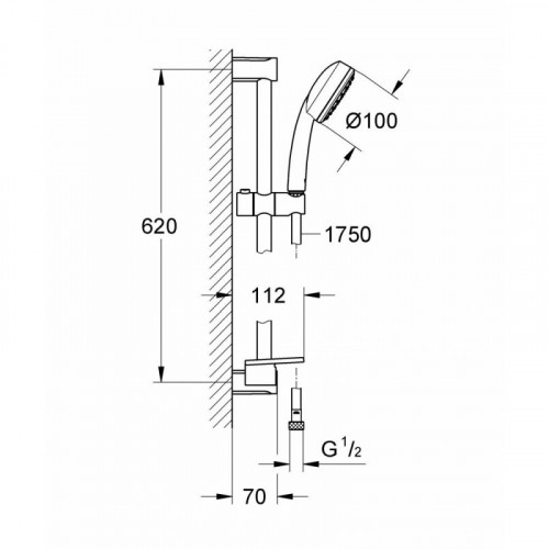 Душевой гарнитур Grohe New Tempesta Cosmopolitan 100 26083002