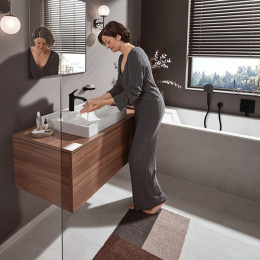 Душевая лейка Hansgrohe Pulsify Select Activation EcoSmart 24101670 черный матовый