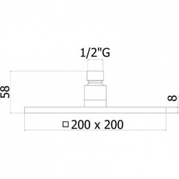 Верхний душ с держателем Paffoni Syncro ZSOF075CR + ZSOF063CR 228208 хром