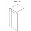 Душевая перегородка DTO LB 100 Black стекло с узором/черный