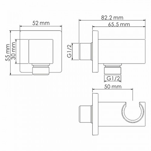 Комплект для душа WasserKRAFT A66209 черный
