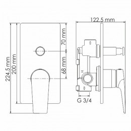 Комплект для душа WasserKRAFT A66209 черный
