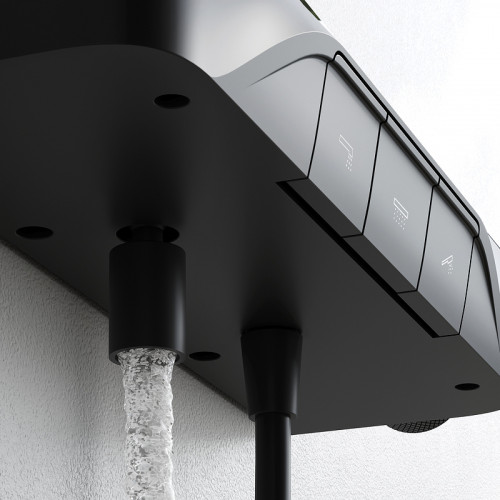 Душевая система Am.Pm Func F078F322 с термостатом черный матовый