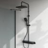 Душевая система Am.Pm Func F078F322 с термостатом черный матовый