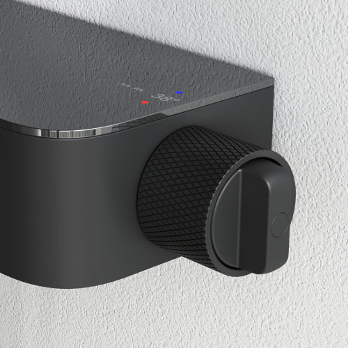 Душевая система Am.Pm Func F078F322 с термостатом черный матовый