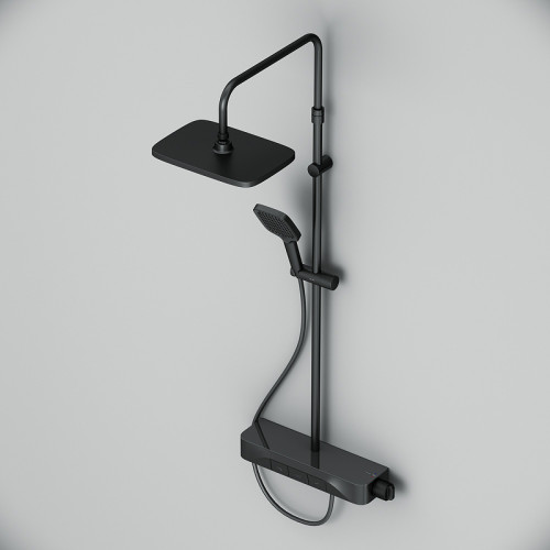 Душевая система Am.Pm Func F078F322 с термостатом черный матовый