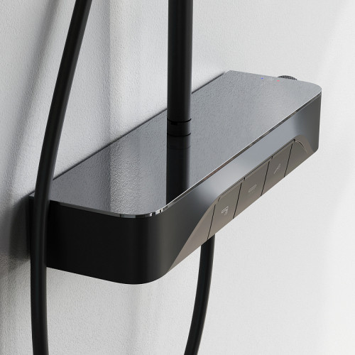 Душевая система Am.Pm Func F078F322 с термостатом черный матовый