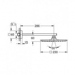 Верхний душ Grohe Rainshower Allure 230 26054000