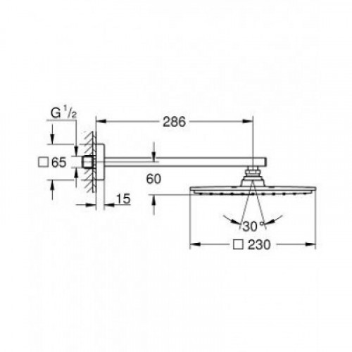 Верхний душ Grohe Rainshower Allure 230 26054000