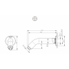 Кронштейн для верхнего душа Bravat Built-in хром D312C-RUS