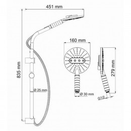 Душевая система WasserKRAFT A044 9061292