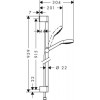 Душевой гарнитур Hansgrohe Croma Select S Vario Uni 26573400 хром/белый