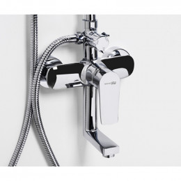 A16601 Душевая система со смесителем WasserKRAFT для ванны, 85/120 x 53,5 см