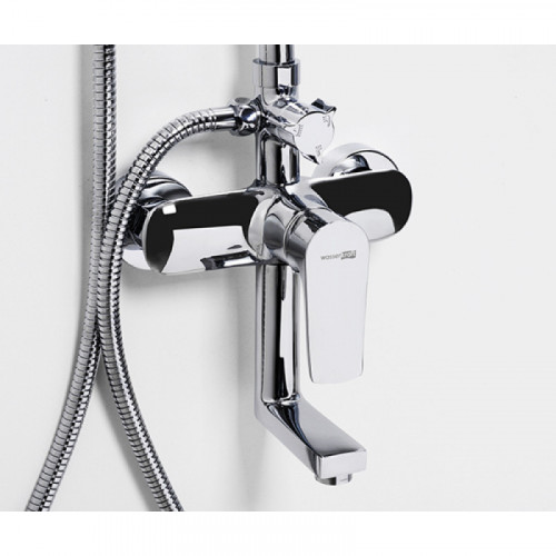 A16601 Душевая система со смесителем WasserKRAFT для ванны, 85/120 x 53,5 см