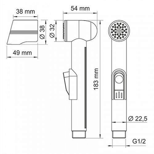 Комплект для биде WasserKRAFT А85056 белый