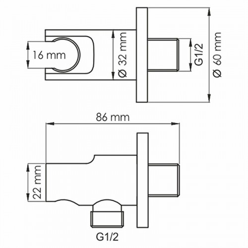 Комплект для биде WasserKRAFT А85056 белый