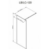 Душевая перегородка DTO LB 120 Black стекло с узором/черный