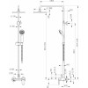 Душевая колонна со смесителем для душа Bravat Opal F9125183CP-A-RUS