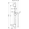 Штанга для душа Hansgrohe Unica S Puro 90 см, 28631700, белый матовый