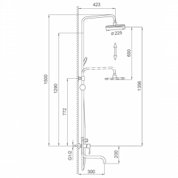 Душевая система Frap F24001 хром