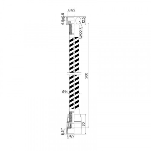 Шланг для душа, графитовый матовый, силиконовый, 2,0м, Optima Home, IDDIS (OPH20GLi19)