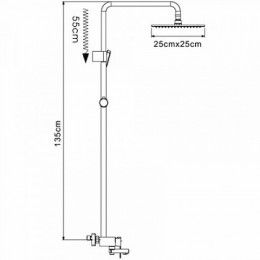 Душевая система Frap F2434 белый/хром
