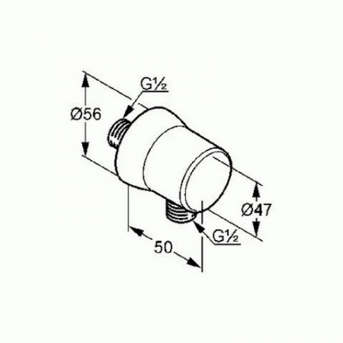 Шланговое подсоединение Kludi Balance арт. 5206105-00, 1/2"-1/2"