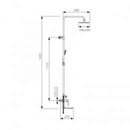 Душевая система Kaiser Linear 59182 хром