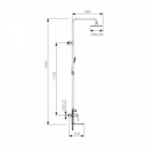 Душевая система Kaiser Linear 59182 хром