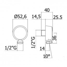 Шланговое подключение Paffoni Lusso ZACC130HG (255963)