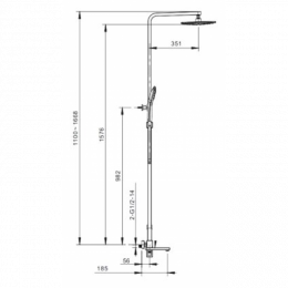 Душевая система Gappo G2417-6 черный