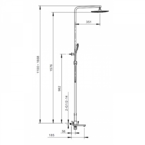 Душевая система Gappo G2417-6 черный