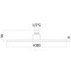 Верхний душ с держателем Paffoni Master King ZSOF079HG + ZSOF034HG 228214 золото