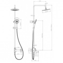 Душевая система Lemark Minima LM3862C хром