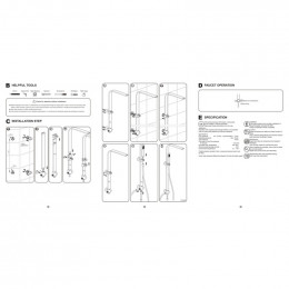 Душевая стойка Bravat Arc D224K-ENG черная