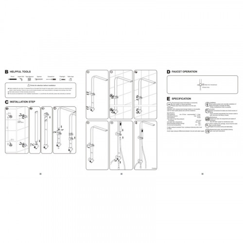 Душевая стойка Bravat Arc D224K-ENG черная