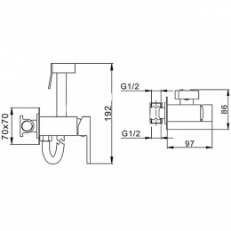 Гигиенический душ со смесителем Frap F7506-6