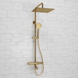 Душевая система WasserKRAFT A188.261.207.PG Thermo золото