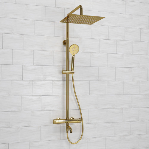 Душевая система WasserKRAFT A188.261.207.PG Thermo золото